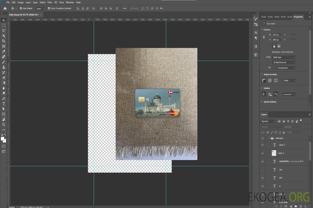 Brunei Banque HSBC mastercard photolook recto template